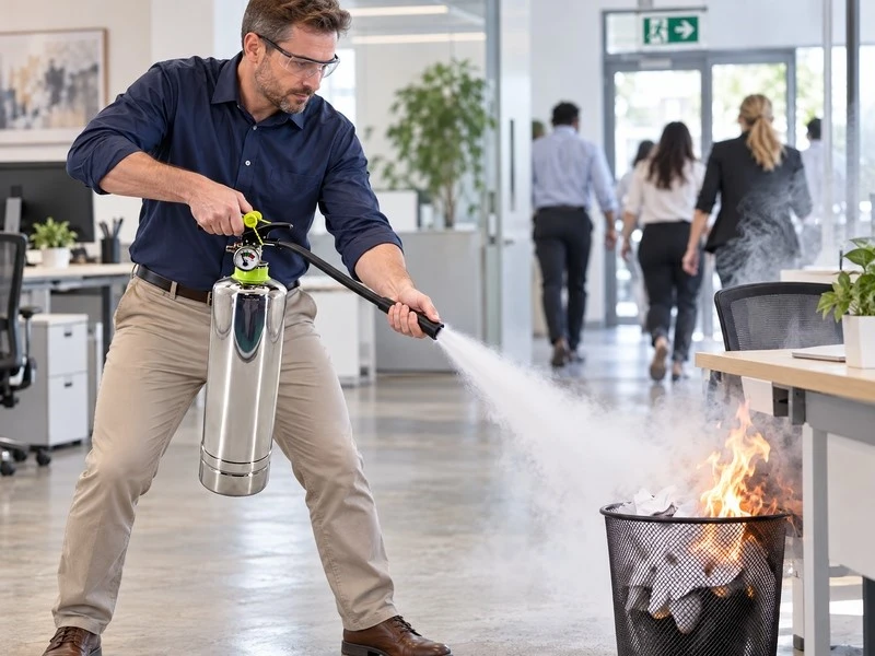 Stainless steel hand fire extinguisher Stainless steel hand fire extinguisher